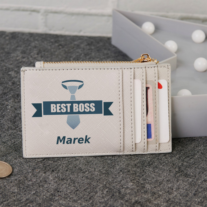 Best boss - Etui na karty z nadrukiem